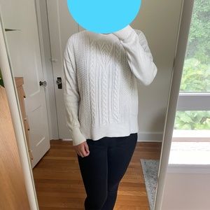 Knit white sweater